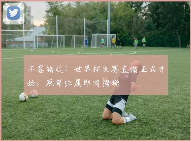 不容错过！世界杯决赛直播正式开始，冠军归属即将揭晓