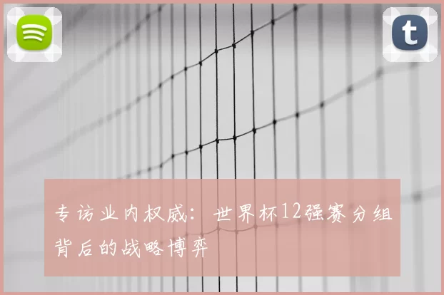 专访业内权威:世界杯12强赛分组背后的战略博弈
